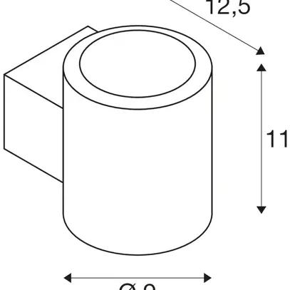LED-Wandleuchte SLV OCULUS 15W 1110lm 920…930 DIM direkt/indirekt Ø90mm Kupfer 