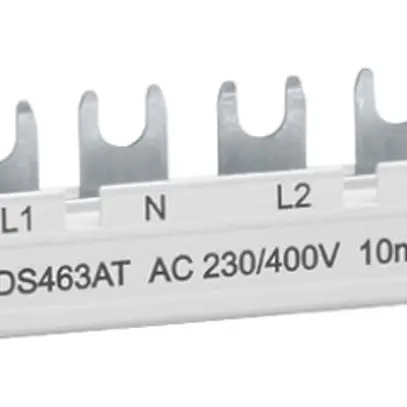 Pettine di raccordo Hager quickconnect 4P 3L forca 10mm² 63A 215×5mm bianco 