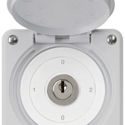 Interrupteur à clé ENC robusto IP55 avec clapet S2/1P gris 