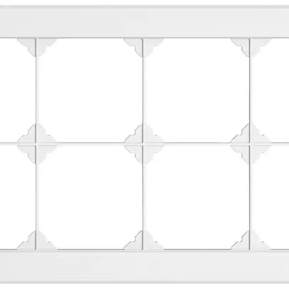Intestazione INC EDIZIO.liv SNAPFIX® 2×4 per combinazioni a libera scelta bianco 