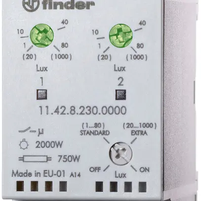 Dämmerungsschalter Finder 11.42 1U+1S 16A 230VAC 