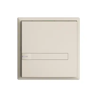 Pulsante KNX RGB EDUE, 250mW, c.LED RGB, c.carta, 1×pulsante, com.1×tasto, crema 