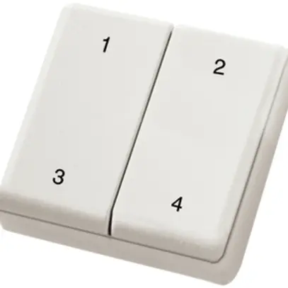Télécommande mini RF Éltako blanc pur 1…4, pour porte-clés FMH4S 