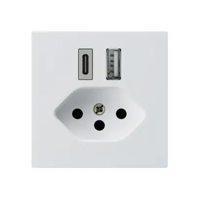 Presa di carica USB kallysto 18W PD 1×tipo A 1×tipo C T13 bianco 