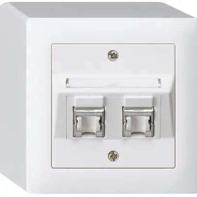 Prise AP kallysto cat.6 2RJ45/s blanc 