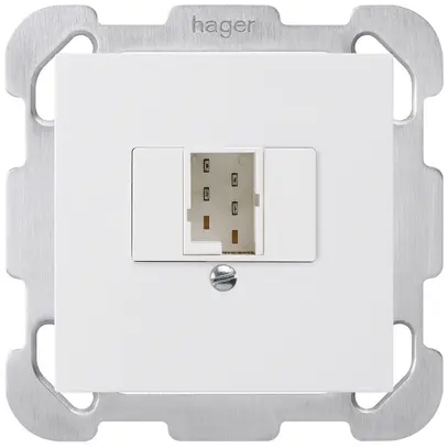 Boîte ENC kallysto 1×TT83 blanc avec plaque de fixation 