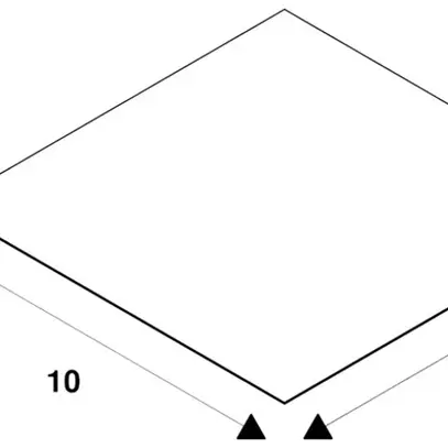 Couvercle SLV acier 100×100×0.4mm blanc 