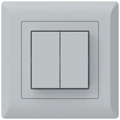 Pulsante senza fili Friends of Hue KLI, 4×, 92×92mm, grigio chiaro 