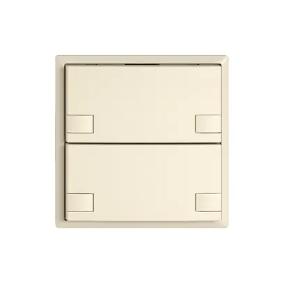 Pulsante KNX RGB EDIZIO.liv SNAPFIX® sensore temp.s.LED 2× com.2T cr 