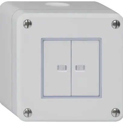 Interruttore AP robusto IP55 schema 3+3 2×illuminato grigio 