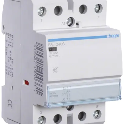 Contattore AMD Hager ESL 12VAC 2 chiusura 40A senza ronzio 3UM 