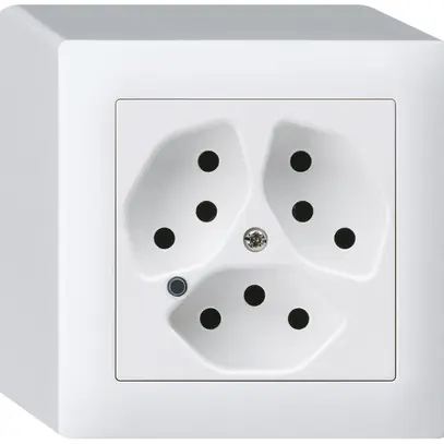 Presa AP Hager kallysto 3×T13 illuminato Q bianco ultra 