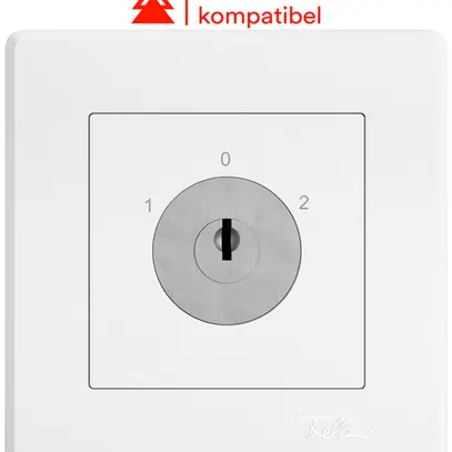 Interrupteur à clé ENC EDIZIO.liv a.KABA 1007F/5000 cont.sép.1P 1-0-2 p=67mm bc 