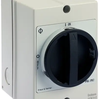 Interruttore AP CEM K&N 20A 400V 0/3L ne/gr 