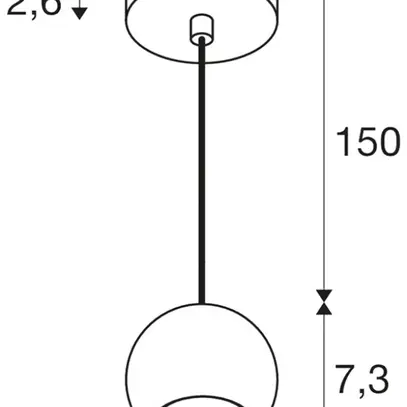 Luminaire suspendu SLV LIGHT EYE 90 GU10 1×6W VAR Ø89mm blanc 