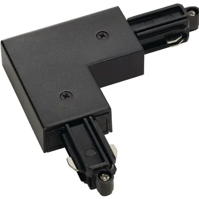 Raccord angulaire SLV pour rail conducteur AP 1-phase, terre intérieur noir 