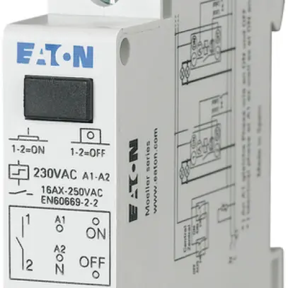 Interrutore impulso + modulo commando ETN 230VAC 1Ch 32A 