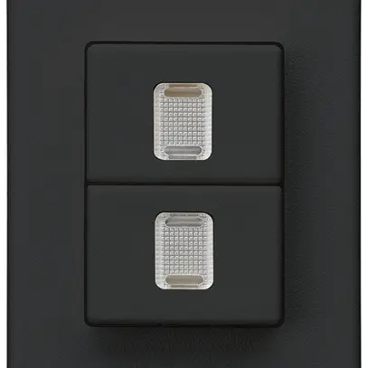 Interrupteur à poussoir double INC Hager FLF 10A/250V 3/1L illuminé noir 