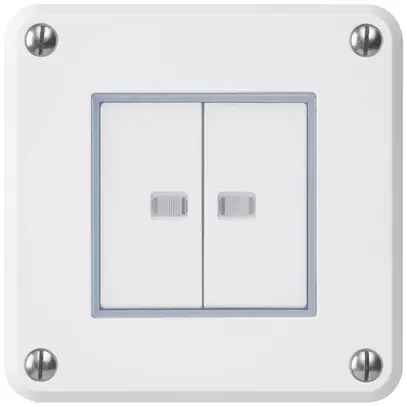 Interruttore INC robusto IP55 schema 3+3 2×illuminato bianco 