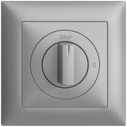 Frontset 0-Jour-0-Nuit EDIZIOdue silver 88×88mm für Drehschalter 