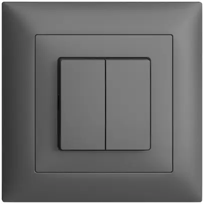 Poussoir ENC EDIZIOdue 2×A-R/1P gris foncé 
