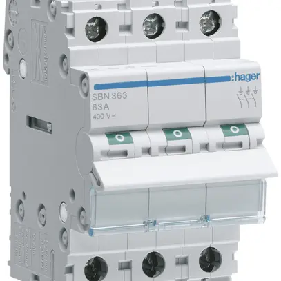 Interruttore AMD Hager 63A 400V 3 chiusura 0 apertura 0 invertitore 3UM 