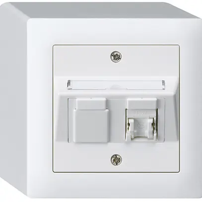 Prise AP kallysto cat.5e 1RJ45/u blanc 
