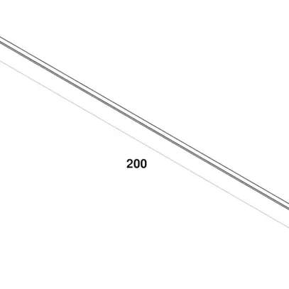 Couvercle SLV 48V TRACK aluminium 2000×20×6mm blanc 