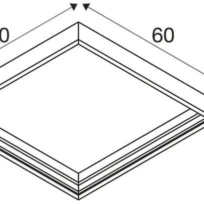 Telaio per montaggio AP SLV PANEL 600 acciaio 600×600×63mm bianco 