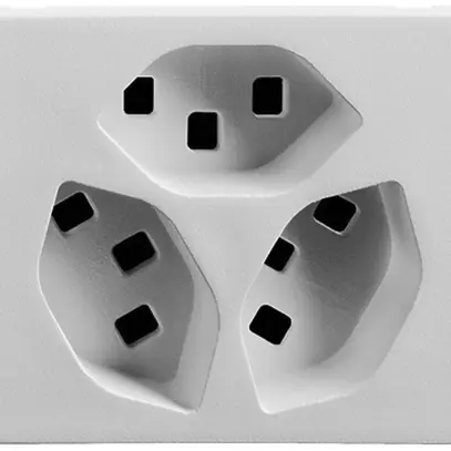 Prise INC FH FLF 3×T23 ST blanc 
