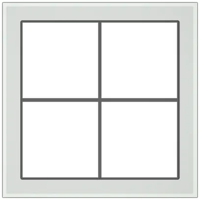 Cadre de recouvrement SIDUS 2×2 transparent 