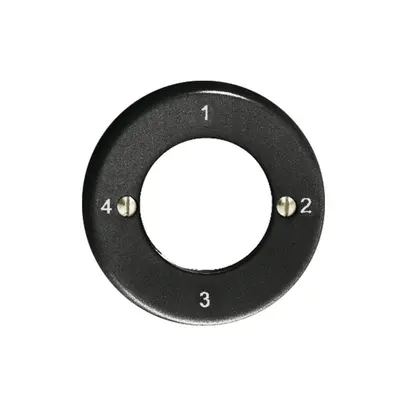 Kit frontale Feller 4-1-2-3 nero per interr.rotativo a chiave 