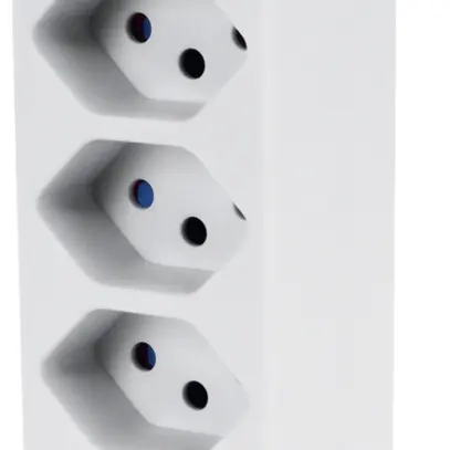 Spina multipla Steffen 3×T13+1×T13 10A 230V IP20 bianco 