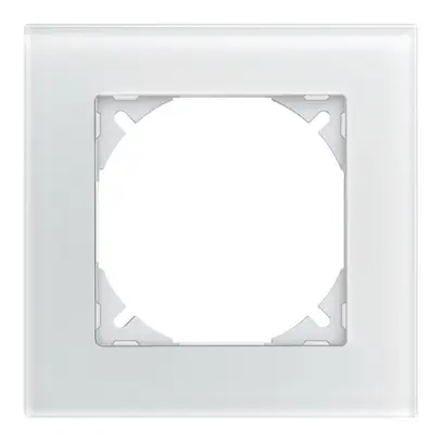Cadre de rec.EDIZIOdue prestige 1×1 verre blanc 