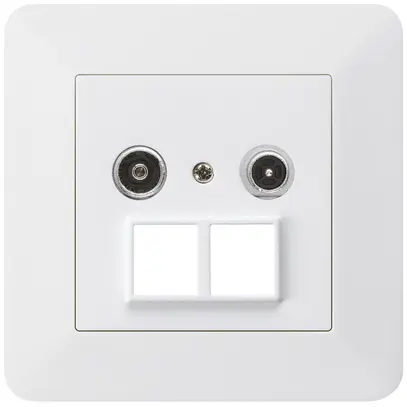 Prise multimédia ENC kallysto.trend R/TV 14dB 2GHz blanc 