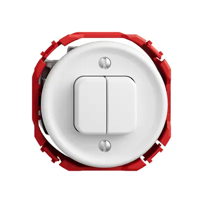 Interrupteur à poussoir STANDARDdue SNAPFIX® 1/3+3/1L bc 