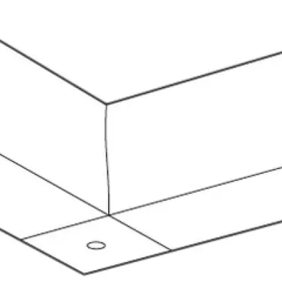 Raccord à équerre Lytespan 3, alimentation à l'intérieur, blanc 