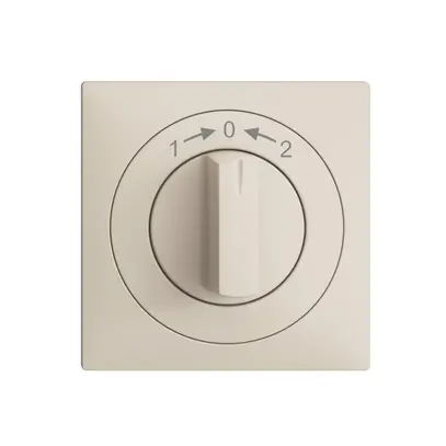 Kit frontal EDIZIOdue 1->0<-2 60×60mm crema pour interr.rot. 