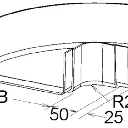 Angle horizontal EBO 300×80 