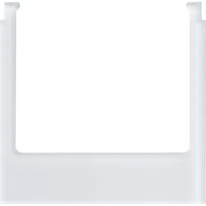 Cornice design audio Hager elcom.touch/elcom.fon quadrato vetro bianco 