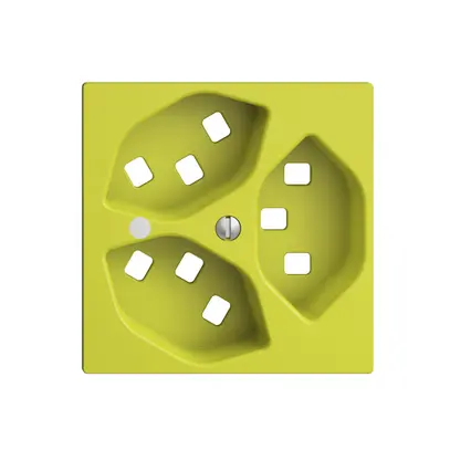 Kit frontal EDIZIOdue lemon 60×60mm 3×T23, lentille, 