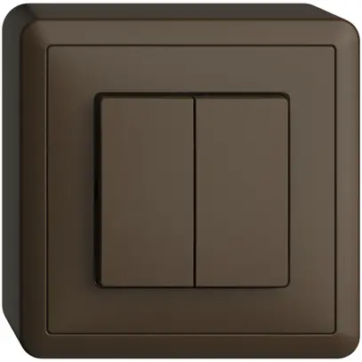 Interruttore/contatto a pulsante AP Feller EDIZIOdue A-R+3/1L coffee 