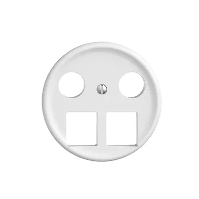 Kit de recouvrement Sdue Q, p.prise multimédia p.2×RJ45 Keystone, p.Ø60mm blanc 
