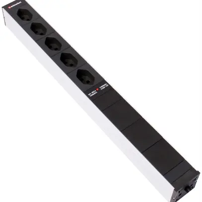 Presa multipla 19" 1UA 5×T13 con limitat.d.sov.e filtro rete 