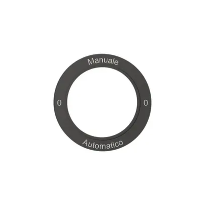 Disque indicateur NEVO, p.interrupteur rotatif, 0-Manuale-0-Automatico, noir 