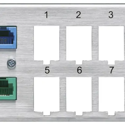 Module de base HA HMS 8×RJ45 Keystone, TV-/Sat, DSL, FLF grd.I, gris 