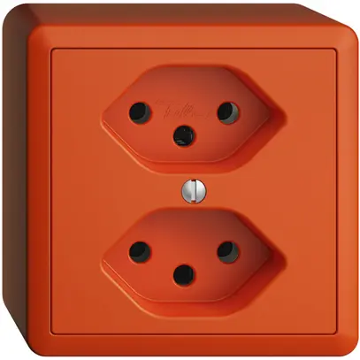 Prise AP EDIZIOdue 2×T13 orange 