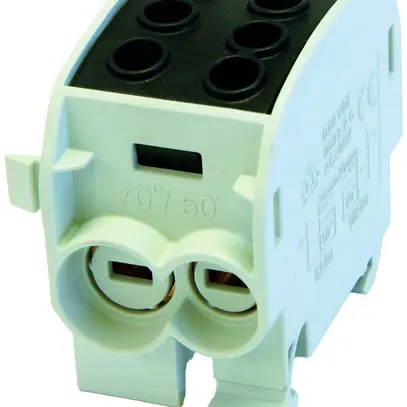 Bloc répartiteur type C 2×70/2×50mm² 160A Alu-CU noir 
