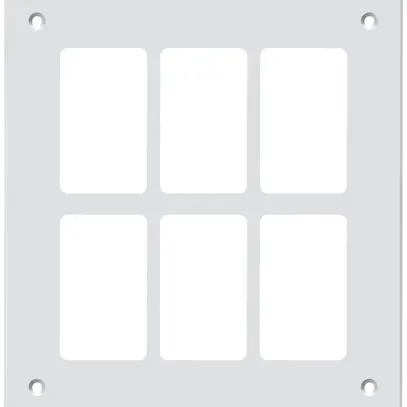 Plaque de montage Hager FLF 3/5 2×3 aluminium anodisé bc 