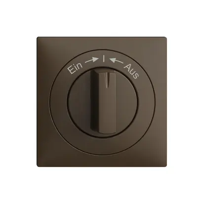 Kit frontal EDIZIOdue Ein->I<-Aus coffee 60×60mm pour contact pivotant 